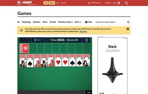 aarp free games freecell|play aarp free cell now.